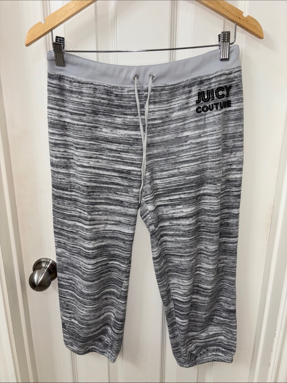 Juicy Couture Gray Marled Drawstring Lounge Capris